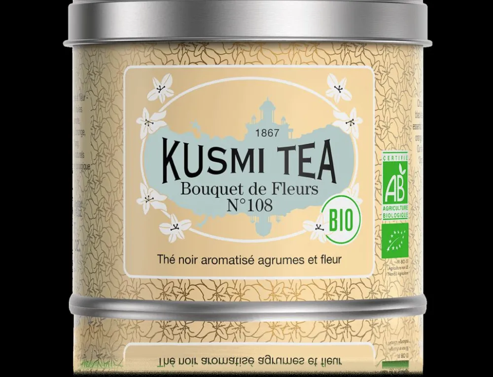 Kusmi Tea Bouquet de Fleurs N°108 Thé earl grey bio, fleur Ylang-Ylang< Thé Noir | Thés Et Infusions D'hiver