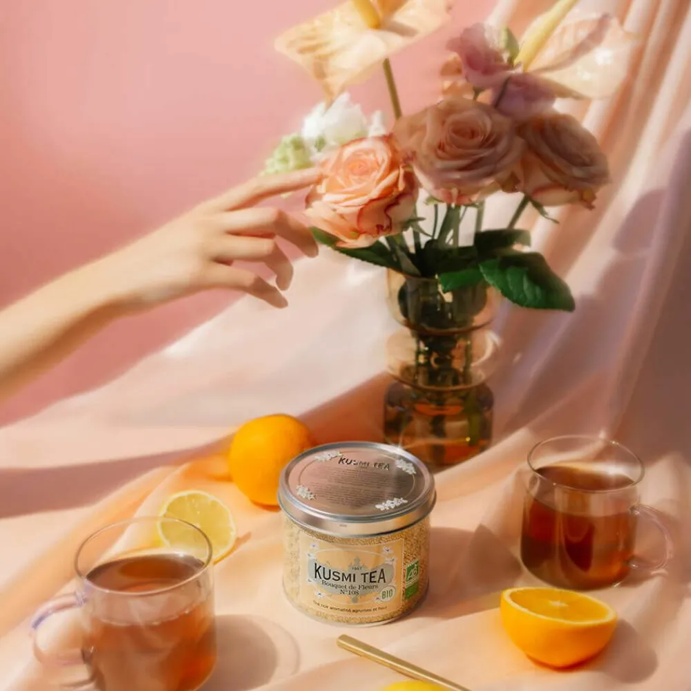 Kusmi Tea Bouquet de Fleurs N°108 Thé earl grey bio, fleur Ylang-Ylang< Thé Noir | Thés Et Infusions D'hiver