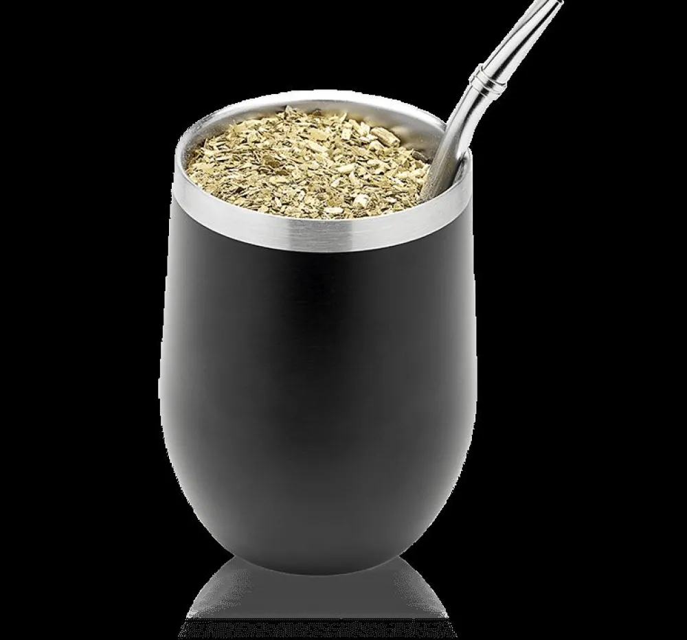 Kusmi Tea Calebasse à maté en inox 35cl Avec deux bombillas et un couvercle< Tasses Et Mugs | Maté