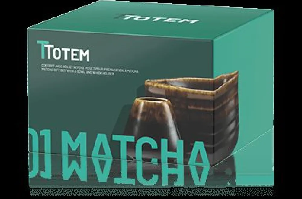 Kusmi Tea Coffret d'accessoires à matcha - Bol et repose-fouet Coffret d'accessoires en porcelaine< Matcha