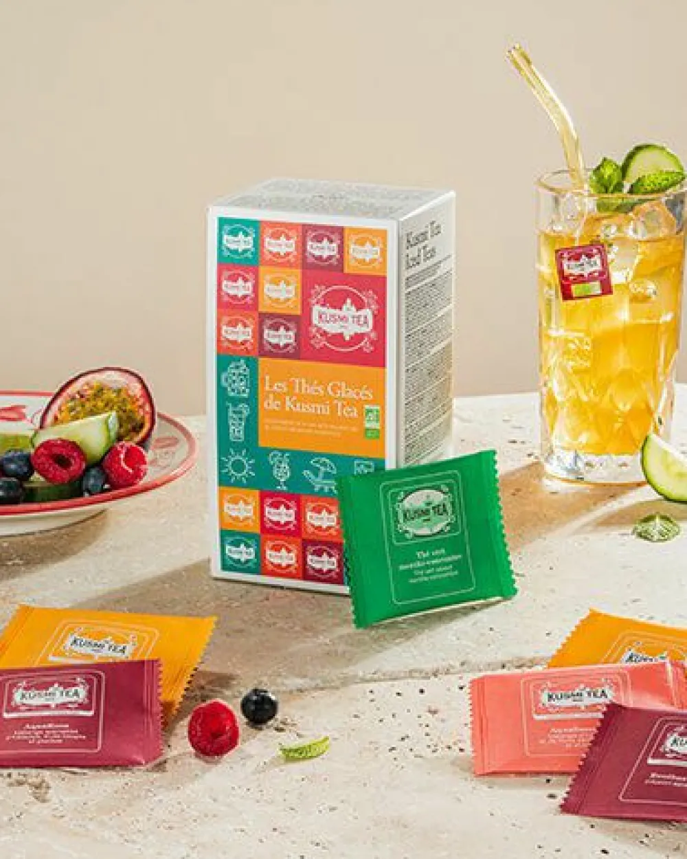 Kusmi Tea Coffret Les Thés Glacés de bio Délicieuses recettes bio à boire glacées< Coffrets