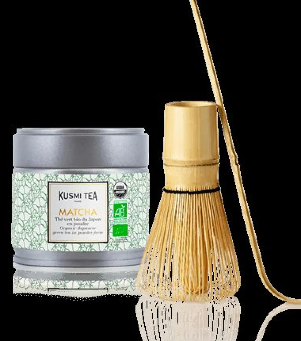 Kusmi Tea Coffret Matcha Découverte Thé vert bio du Japon, fouet et spatule< Matcha