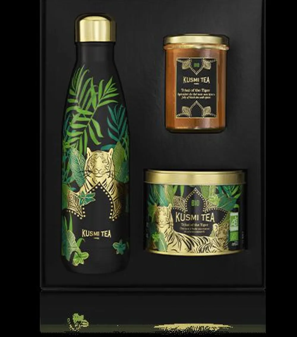 Kusmi Tea Coffret Tchaï of the Tiger Coffret de thé noir, gourmandise et gourde< Accessoires Isothermes | Coffrets