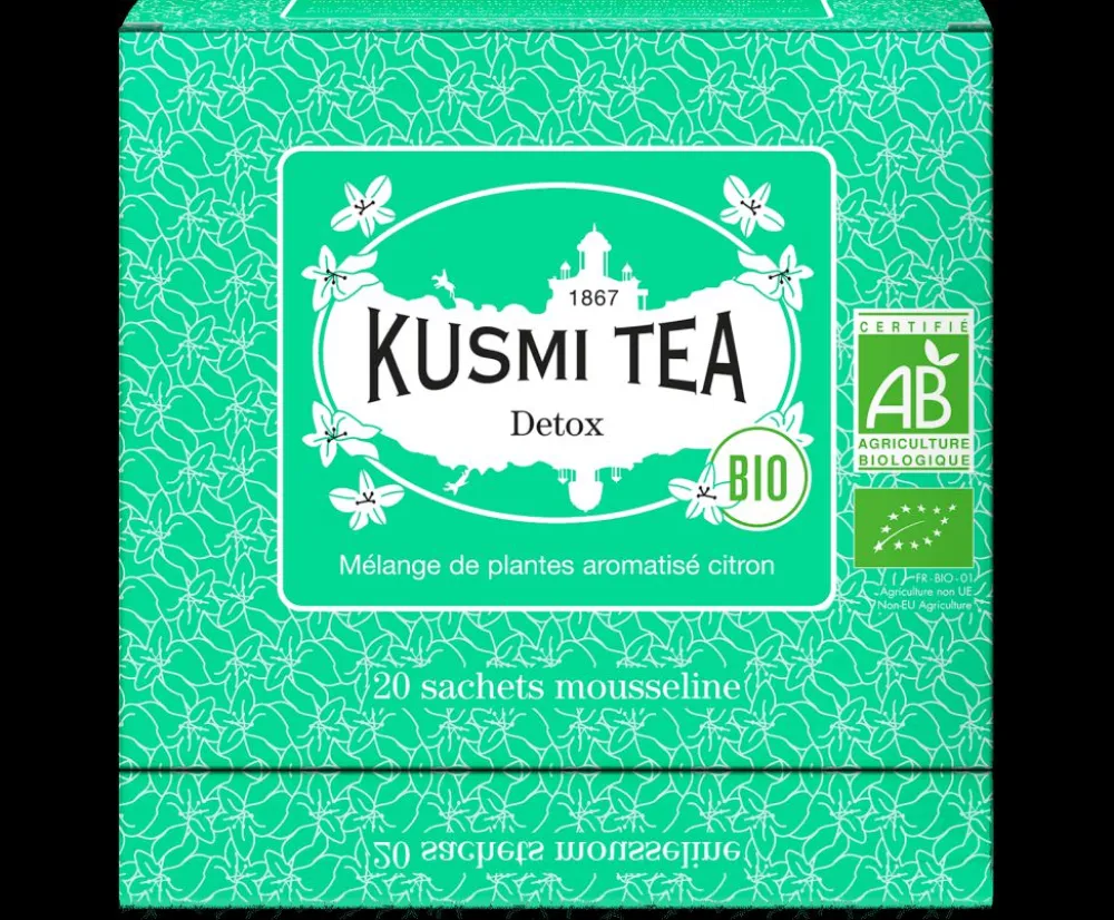 Kusmi Tea Detox Thé vert bio, maté bio, citron< Thé Vert