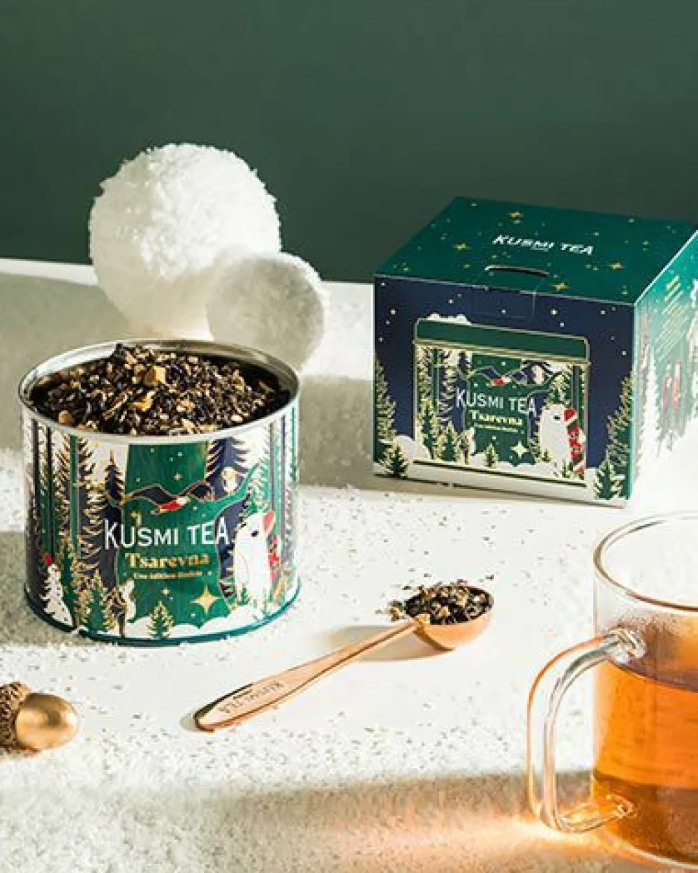 Kusmi Tea Duo Noël Tsarevna & Glögg Thé noir et infusion de Noël en vrac< Coffrets | Infusions Et Tisanes