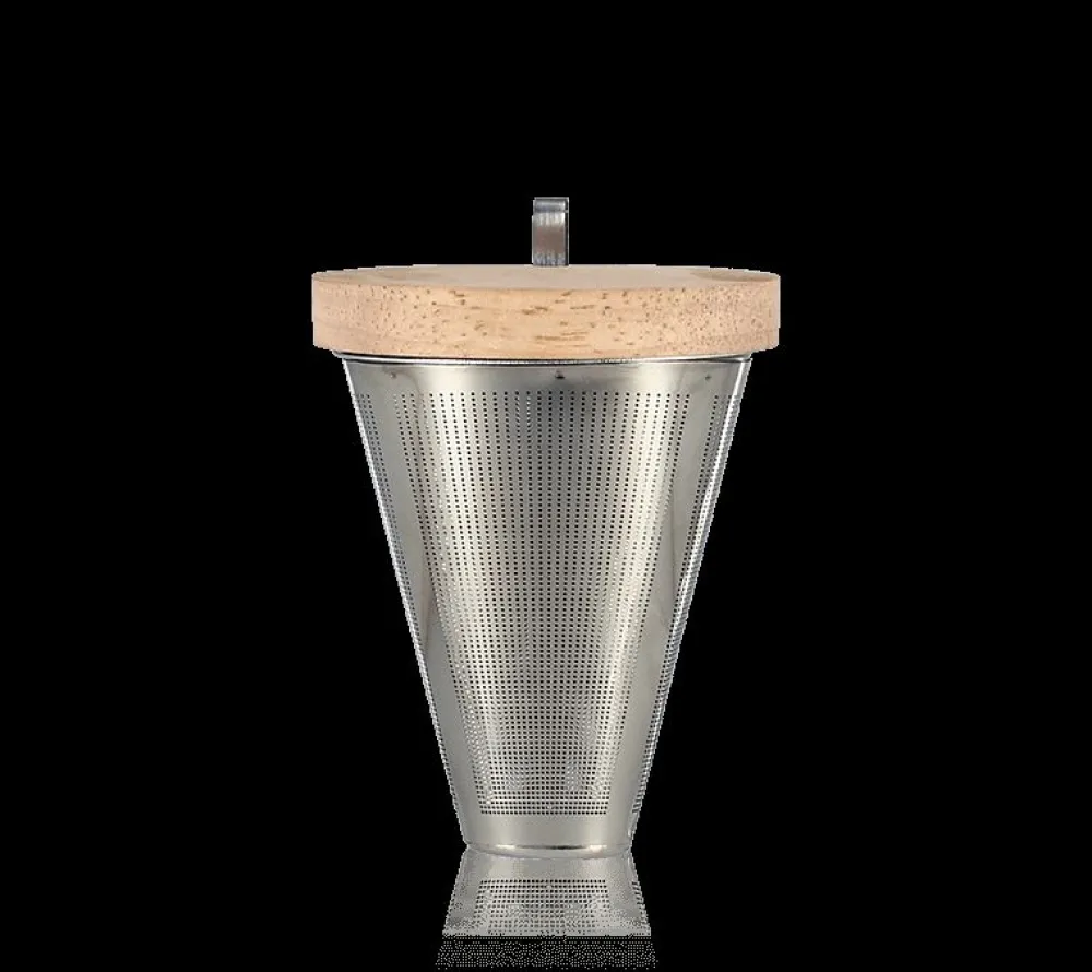 Kusmi Tea Infuseur à thé en inox avec support en bois OGO - Sven< Filtres À Thé Et Infuseurs
