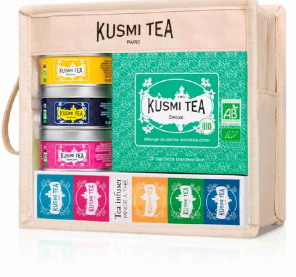 Kusmi Tea La trousse de voyage bio Thé en vrac et en sachet< Coffrets | Coffrets