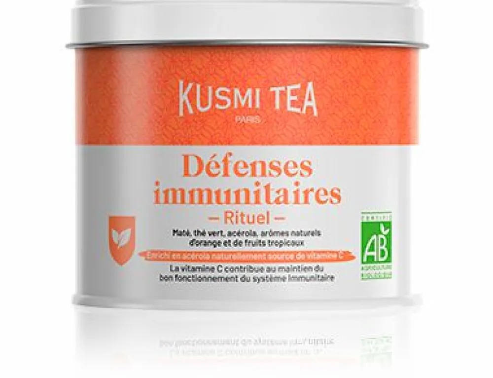 Kusmi Tea Rituel Défenses Immunitaires Thé vert, maté bio enrichis en vitamine C< Thé Vert | Thé Et Infusion Santé