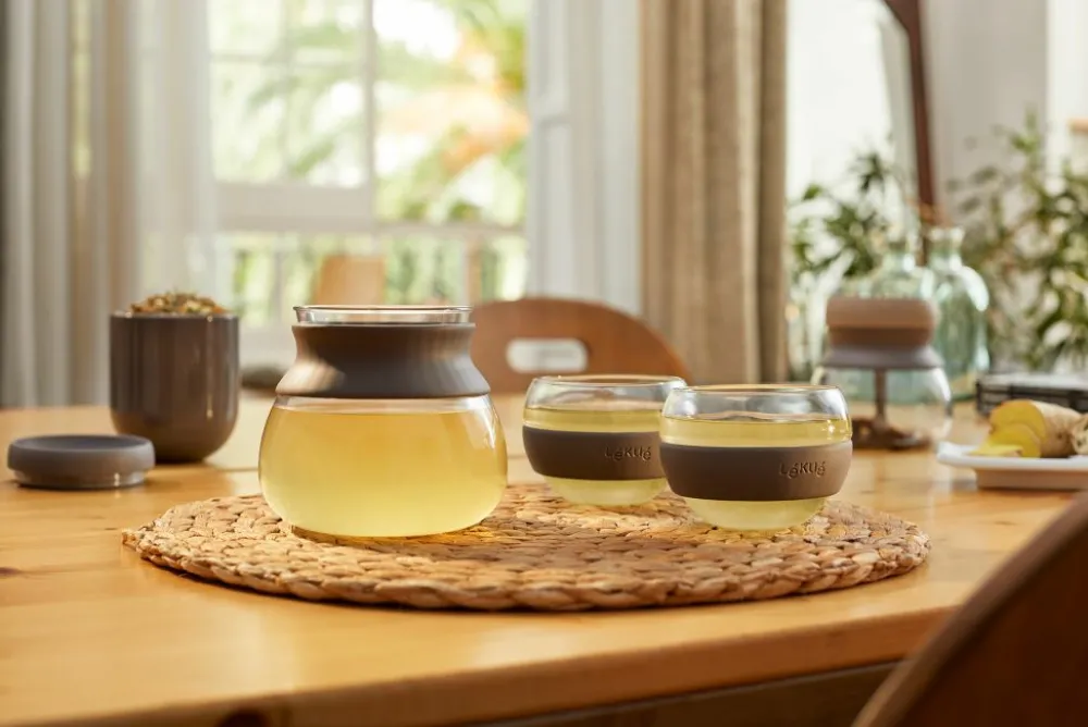 Kusmi Tea Set de préparation du thé en verre 50Cl LÉKUÉ - Calm Tea< Theières