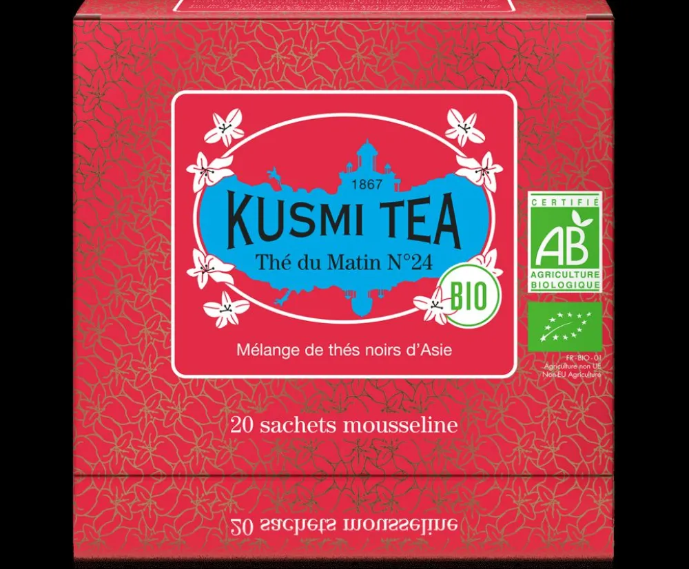 Kusmi Tea Thé du matin N°24 Thés noirs bio : Ceylan, Assam et Yunnan< Thé Noir