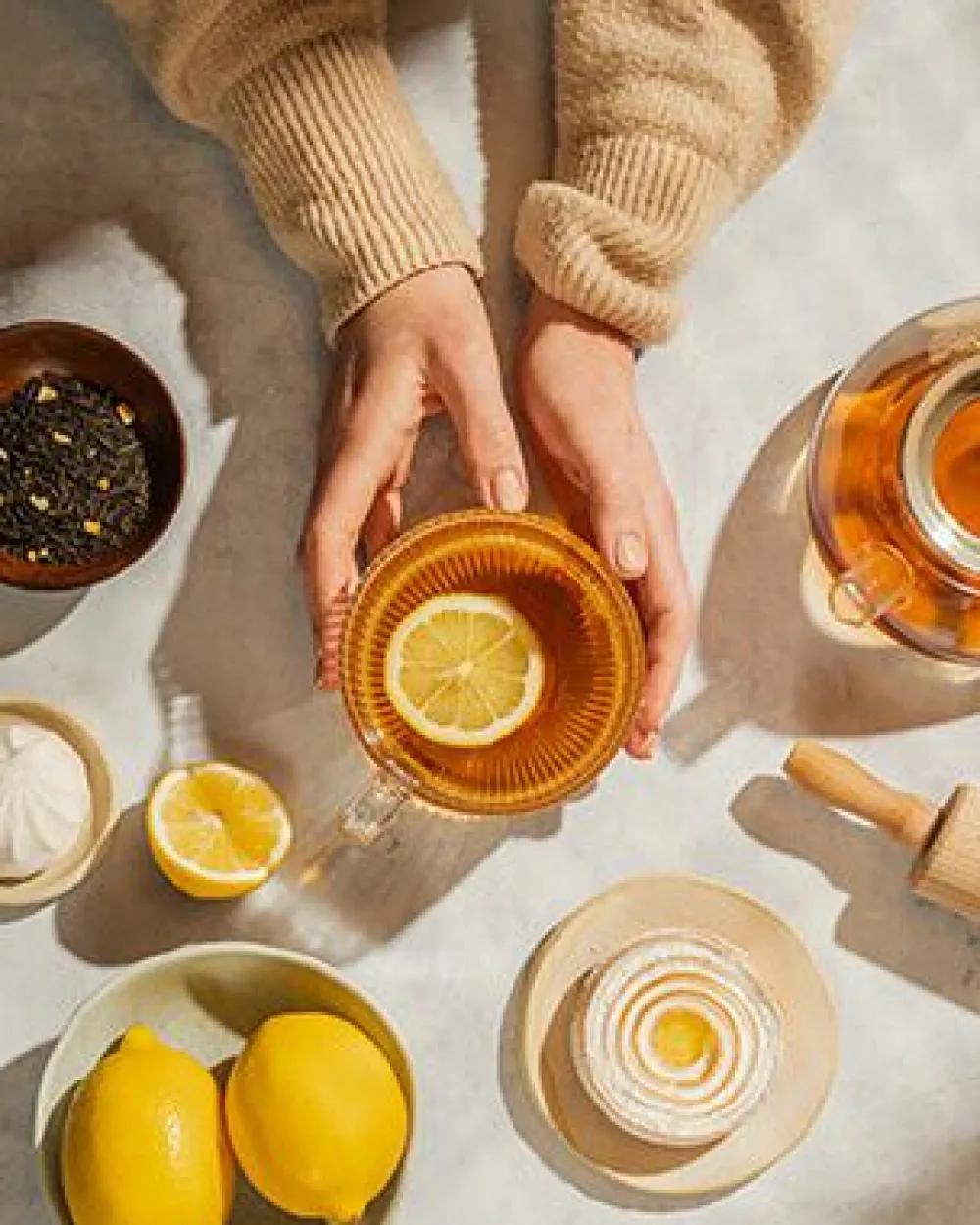 Kusmi Tea Thé noir façon tarte au citron meringuée Thé noir bio gourmand< Thé Noir | Thé Noir