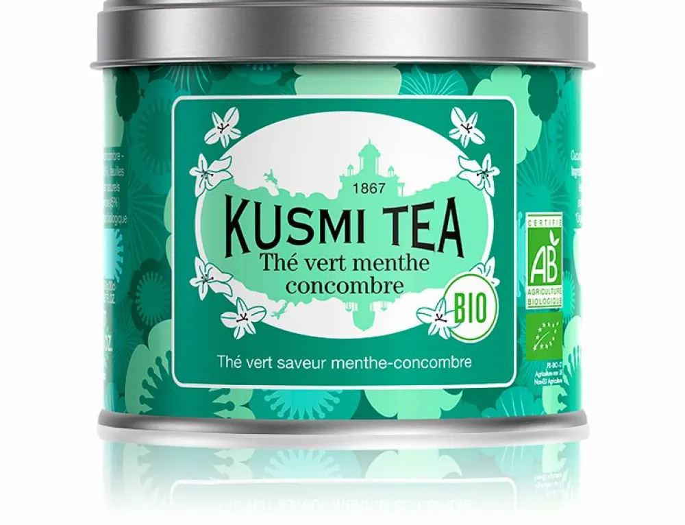 Kusmi Tea Thé vert menthe concombre Thé vert bio, menthe bio, concombre< Thé Vert | Thé Vert
