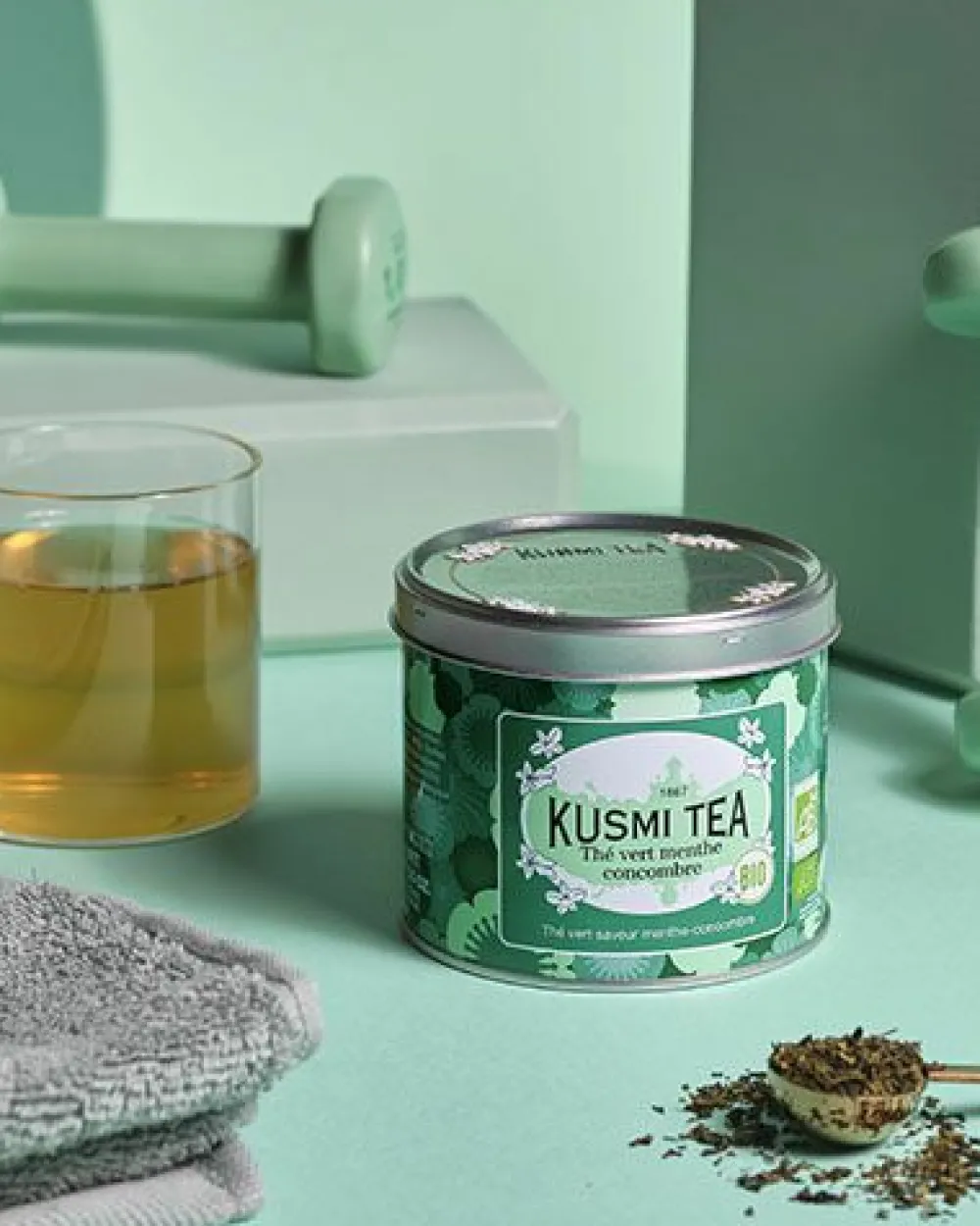 Kusmi Tea Thé vert menthe concombre Thé vert bio, menthe bio, concombre< Thé Vert | Thé Vert