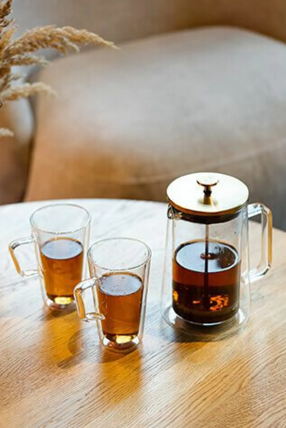 Kusmi Tea Théière à piston Diva 1L en verre double paroi Vialli Design< Theières