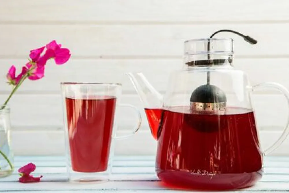 Kusmi Tea Théière en verre 1,5L avec filtre inox VIALLI DESIGN - Amo< Theières