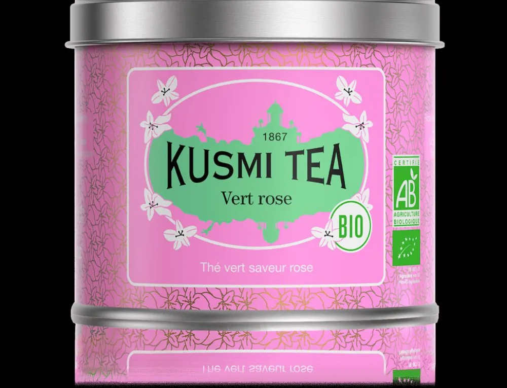 Kusmi Tea Vert rose Thé vert bio à la rose< Thé Vert | Thé Vert